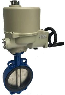 Затвор дисковый поворотный ABRA Ду100 Ру16 BUV-VF826D, межфланцевый, корпус - чугун, диск - чугун, с электроприводом, EPDM в Новокузнецке