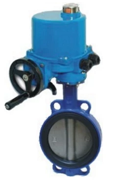 Затвор дисковый поворотный ABRA Ду100 Ру16 BUV-VF863D, межфланцевый, корпус - чугун, диск - нержавеющая сталь, с электроприводом, NBR в Новокузнецке