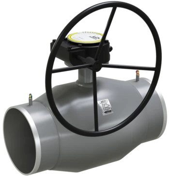 Кран шаровый LD КШЦПР Gas 125.025.П/П.03. из стали 09Г2С Ду125 Ру2,5МПа с редуктором в Новокузнецке